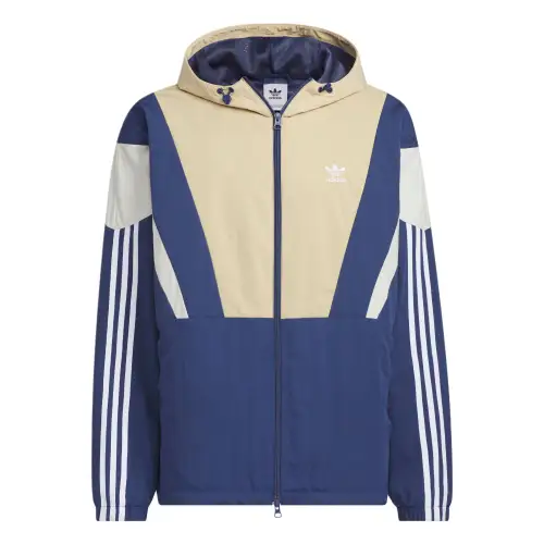 Adidas Originals WINDBREAKER BLOCK Jacket Men's Linen Khaki Brown/Technology Indigo