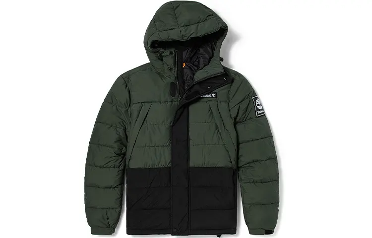 Timberland Puffer Jacket Men's Luggage Bag Green