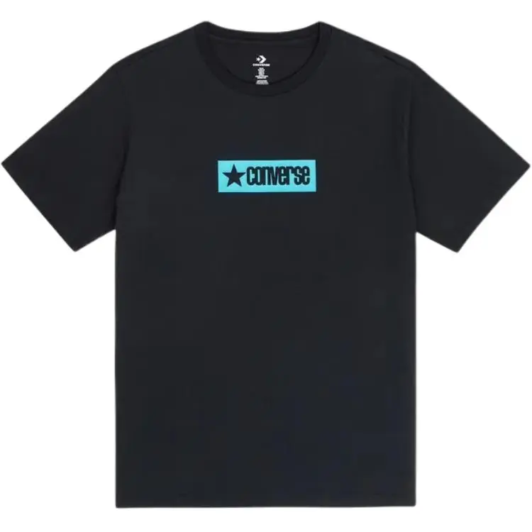Converse T-Shirts Men's Black Crew Neck Moderate
