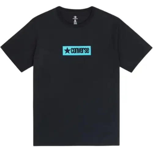 Converse T Shirts Men's Black Crew Neck Moderate Straight Fit