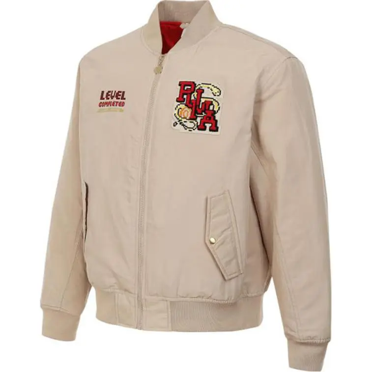 PUMA Puffer Jackets Men's Khaki Baseball Collar Moderate