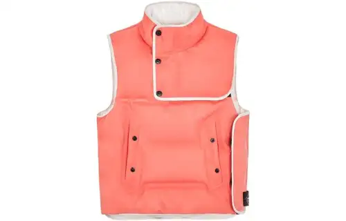 STONE ISLAND POLY STRATA FW23 Vest Unisex Pink