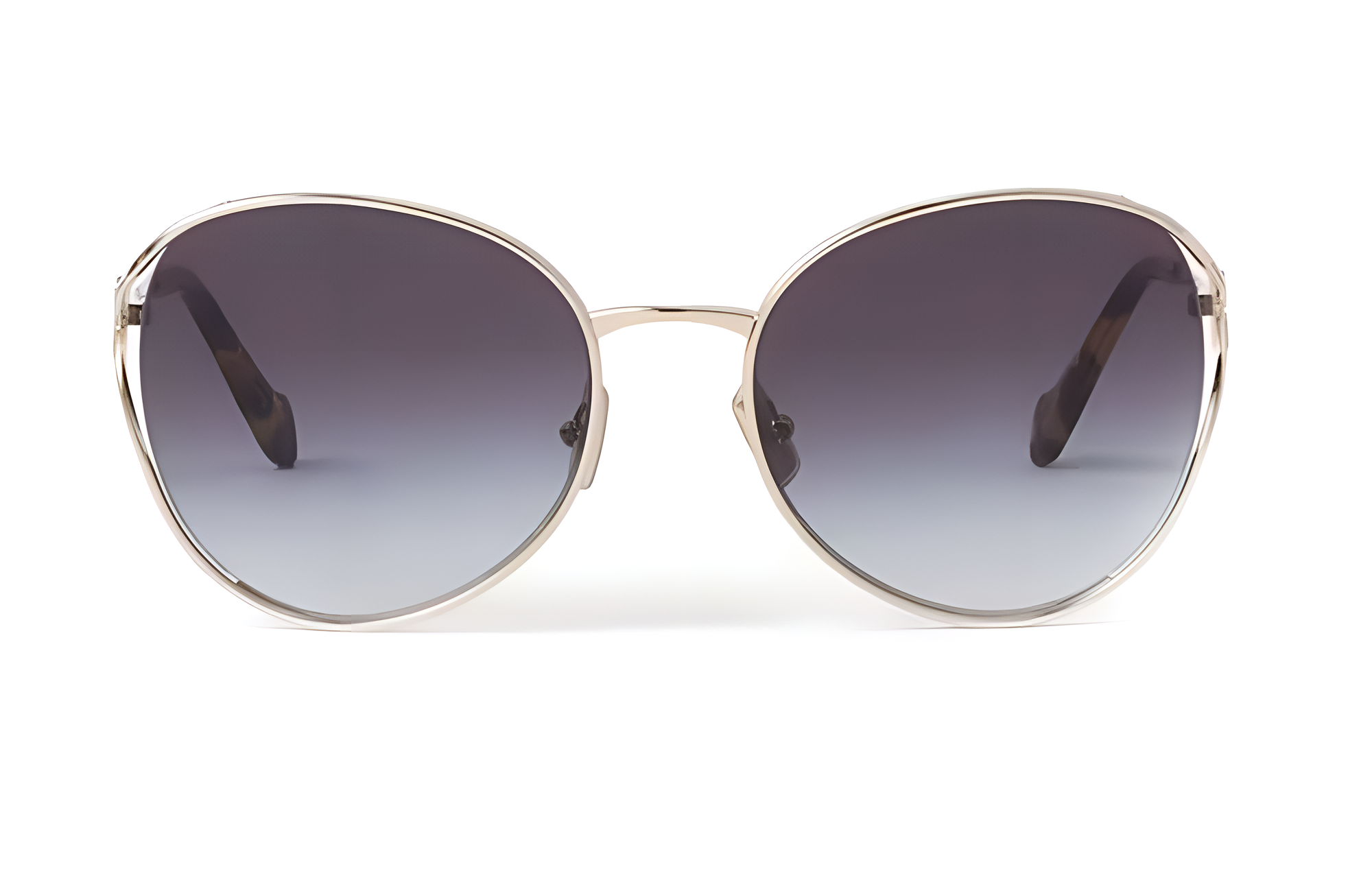 Женские очки MIU MIU Cutout Logo Sunglasses (серебряные)
