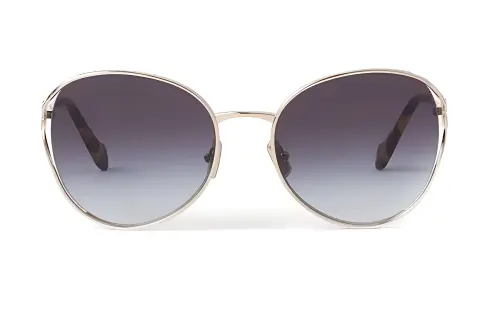 MIU MIU Alloy Irregular Shape Sunglasses Women's Silver