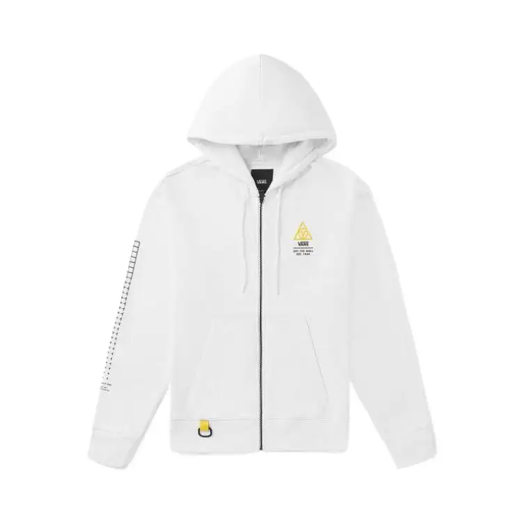 Vans Sweatshirts Unisex White Hooded Moderate Cardigan