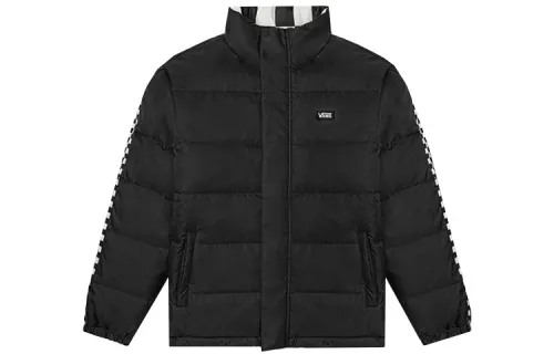Vans Down Jackets Unisex Black Stand Collar Moderate