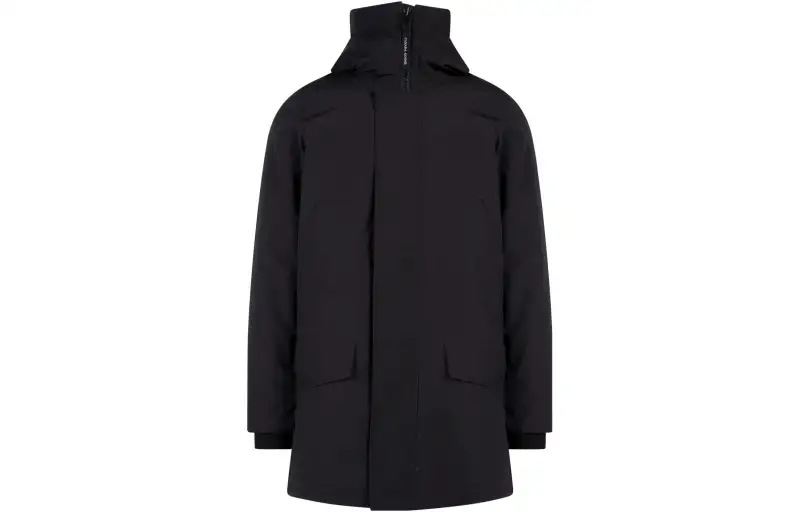 Canada Goose Down Jackets Men's Black Stand Collar Moderate