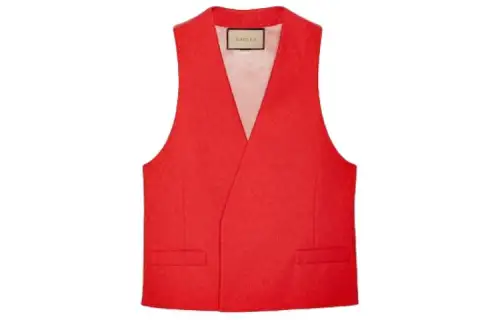 GUCCI Vests Men's Red V Neck Moderate Other