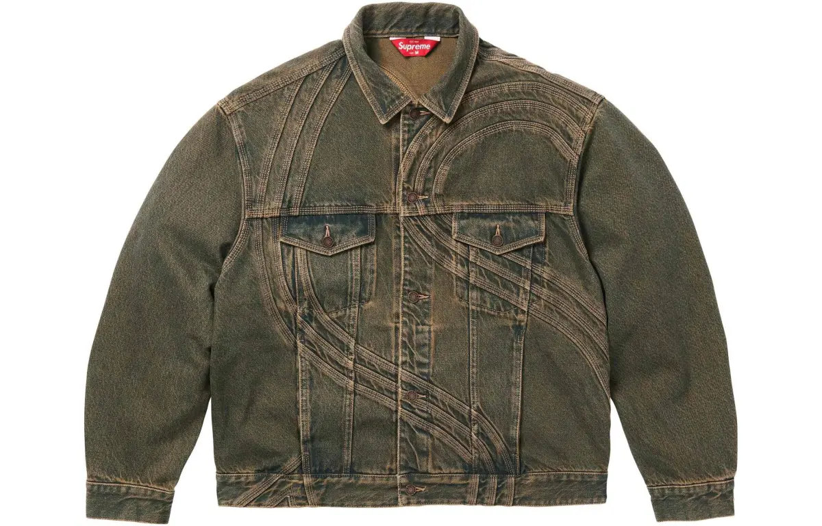 Supreme S Logo Denim Trucker Jacket