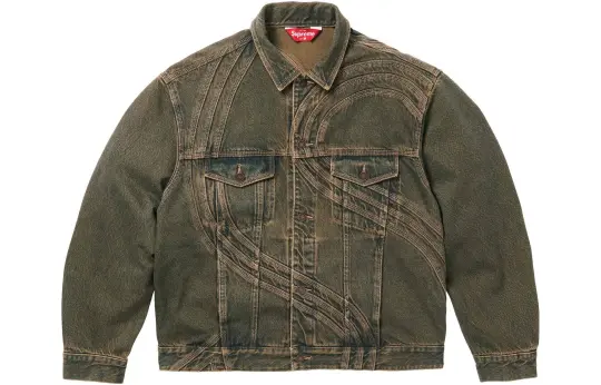 Supreme S Logo Denim Trucker Jacket