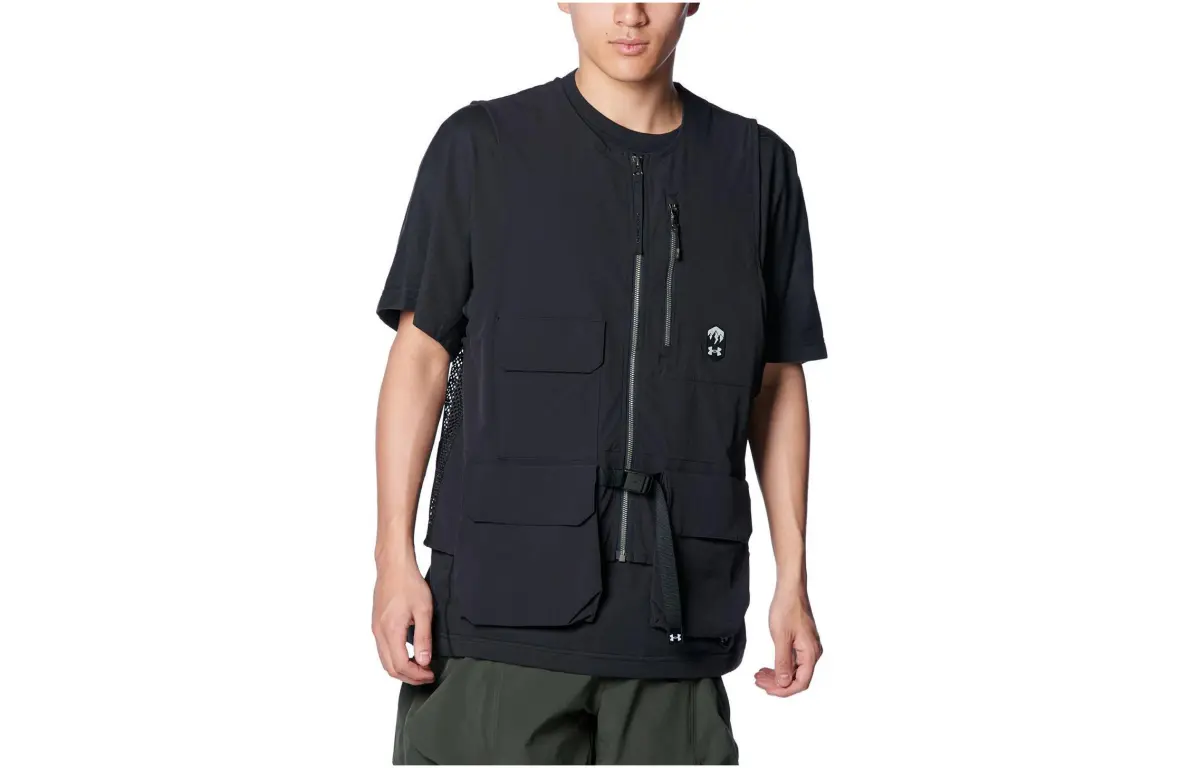Under Armour Vests Unisex Black Crew Neck Moderate Workwear