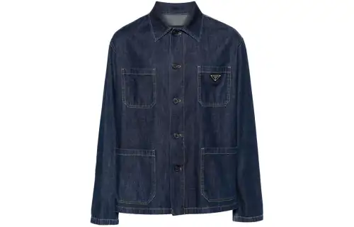 PRADA Denim Jacket Men's Dark Blue