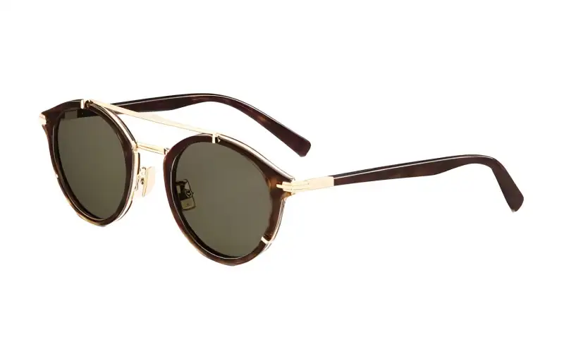 DIOR Biological Acetate Fiber Oval Sunglasses Men's Brown