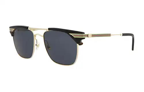 GUCCI Rectangular Sunglasses Unisex Gold