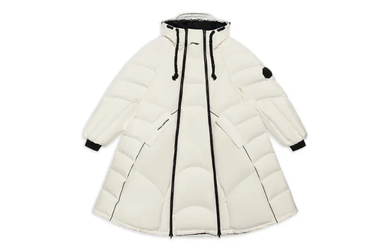 Li Ning Sports Life Collection Down Jacket Winter Unisex Ecru/Black