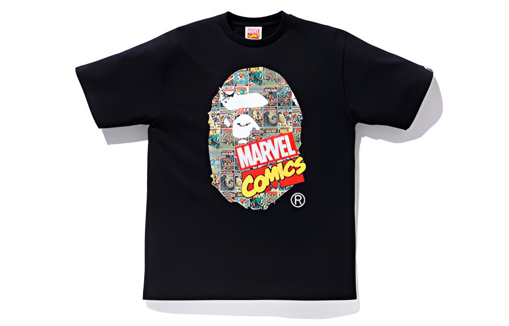 Футболка A BATHING APE x Marvel (черная)