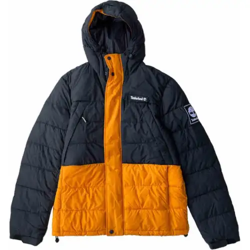 Timberland Puffer Jacket Men's Black & Orange