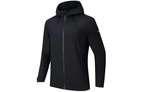 Anta Variety Training Collection Waterproof And Windproof Windbreaker Jacket Men's Basic Black