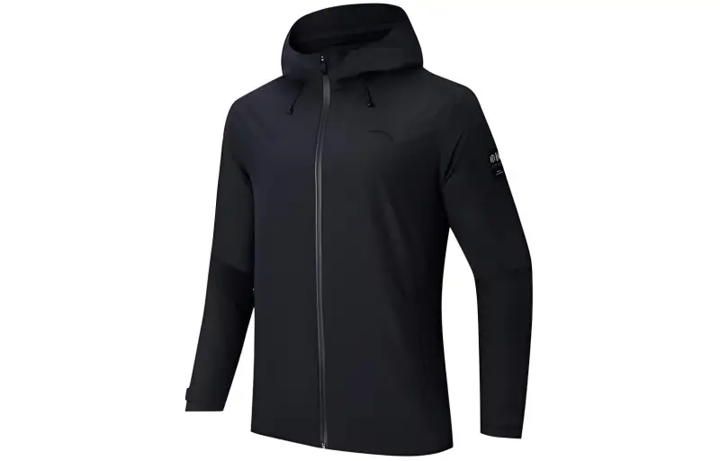 Anta Variety Training Collection Waterproof And Windproof Windbreaker Jacket Men's Basic Black