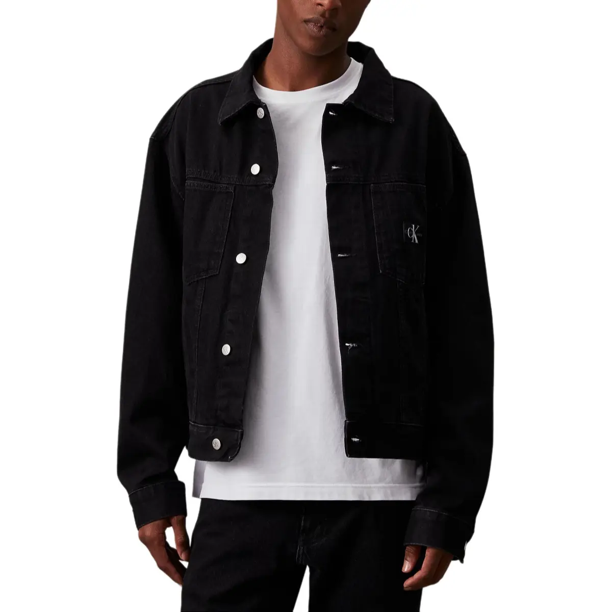 CALVIN KLEIN Jackets & Coats Europe Version Men's Denim Black