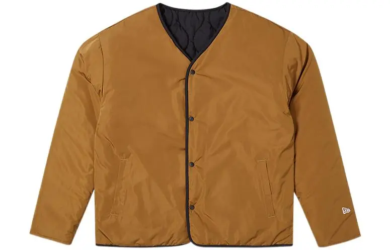 New Era Letter Loose Fit Puffer Jacket Unisex Tawny