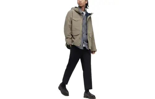 UNIQLO Windbreaker Jacket Unisex Dark Beige