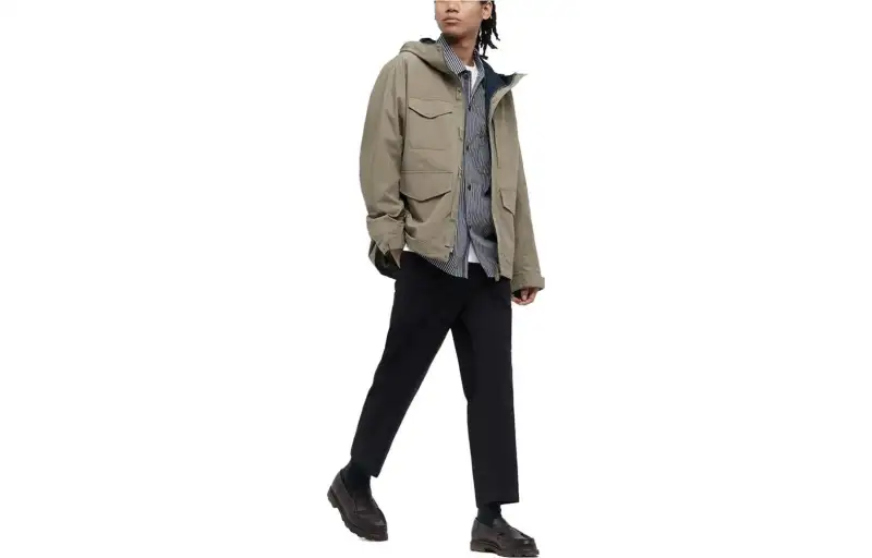 UNIQLO Windbreaker Jacket Unisex Dark Beige