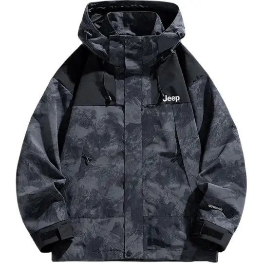 Jeep Windbreaker Jackets Unisex Hooded Moderate