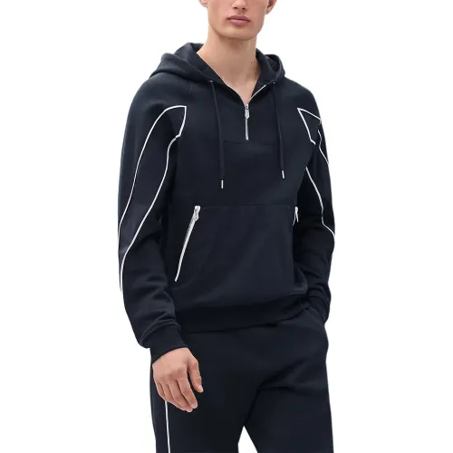 HERMES Sweatshirts Men's Black Hooded Moderate Other