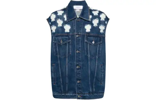 OFF-WHITE Distressed Denim Gilet