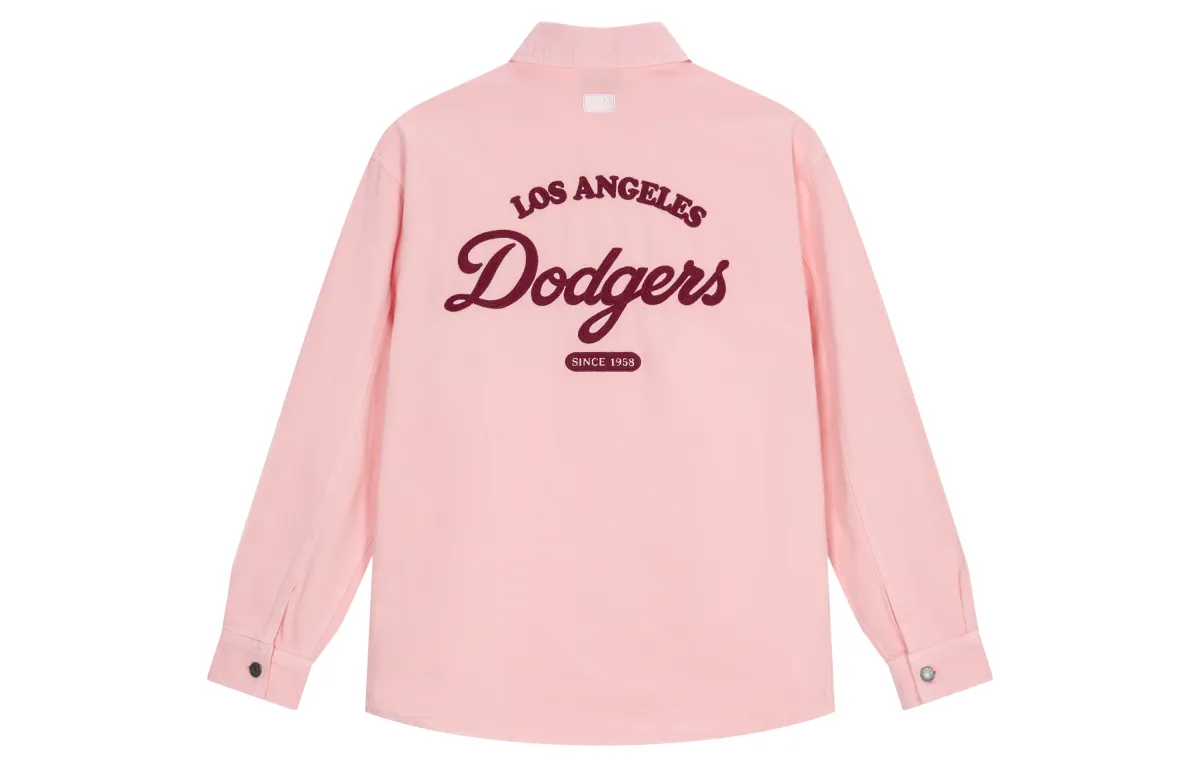 MLB Denim Jacket Unisex Peach Pink