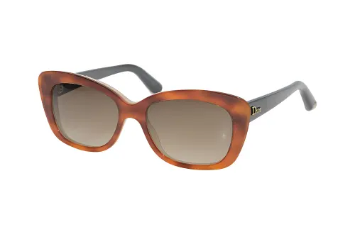 DIOR Acetate Irregular Shape Sunglasses Women's Brown