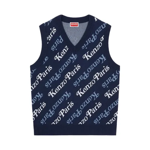 KENZO Logo Intarsia Knit Vest
