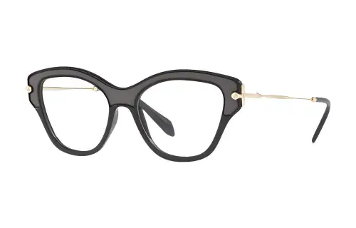 MIU MIU Acetate Irregular Shape Eyeglass Frames Women's Black
