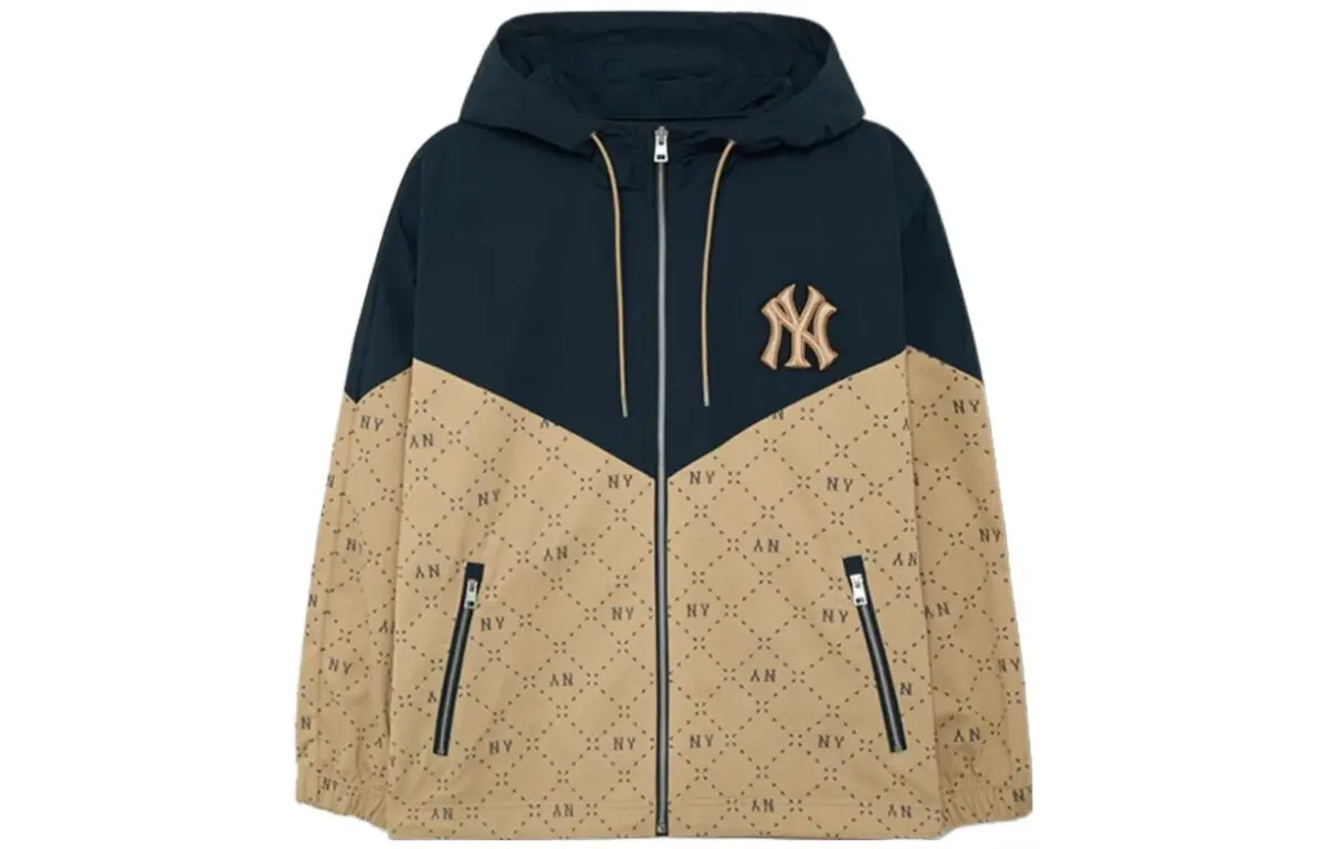 MLB Jackets Unisex Beige Yellow Hooded (Non-detachable) Moderate