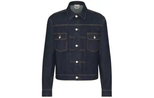 DIOR SS24 Denim Jacket Men's Marine Blue
