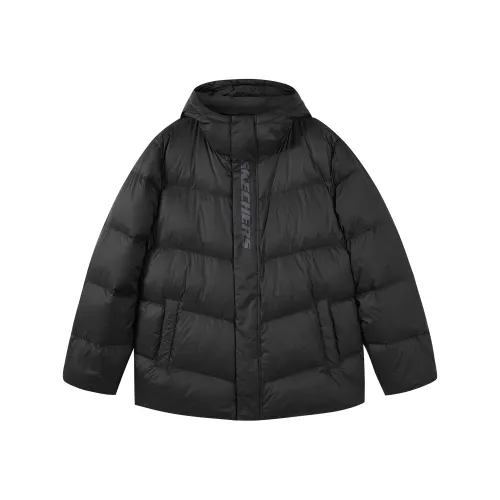 Skechers Down Jackets Unisex Hooded Moderate