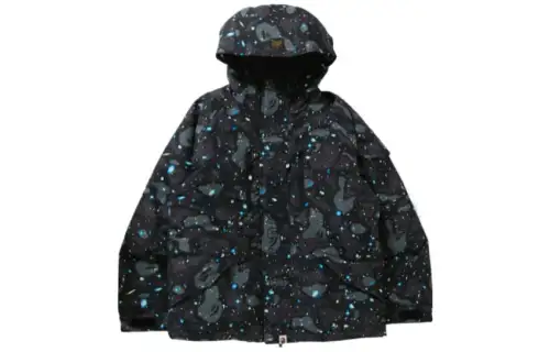 Bape Space Camo Military Loose Fit Hoodie Down Jacket