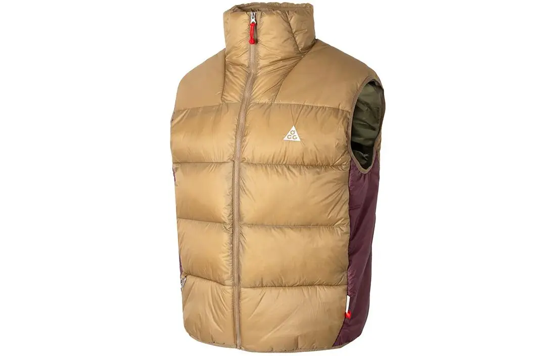 Nike ACG Vests Men's Khaki Stand Collar Moderate Other
