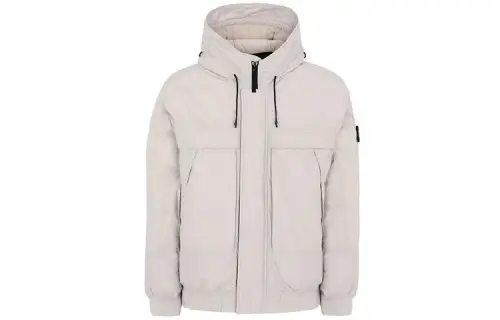 STONE ISLAND Down Jacket Unisex Light Gray