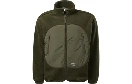 Reebok Jackets Unisex Olive Green Stand Collar Thickened Other