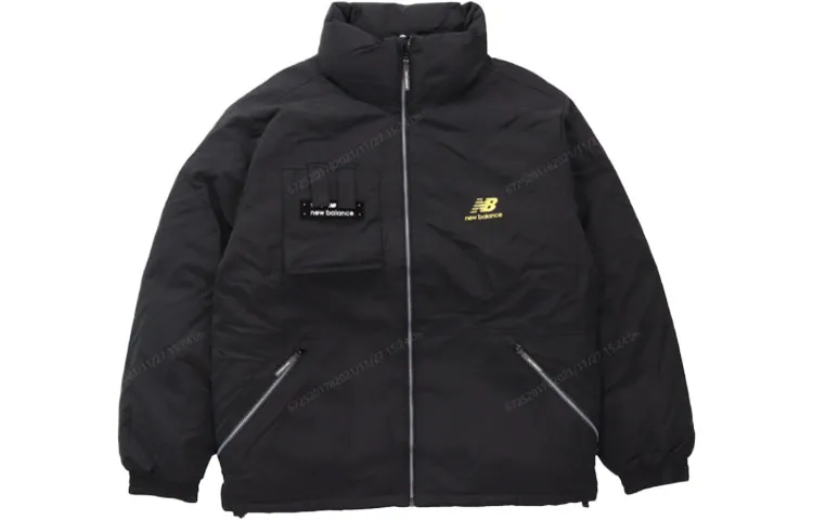 New Balance Down Jackets Men's Black Stand Collar Moderate Other