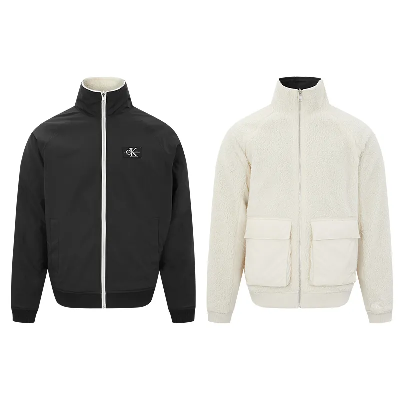 CALVIN KLEIN Jacket Unisex Black White Two Tone