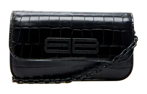 Balenciaga Calfskin Crossbody Bag, Shoulder Bag Women's Black