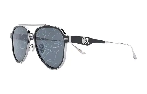 A BATHING APE Acetate Aviator Sunglasses Men's Black