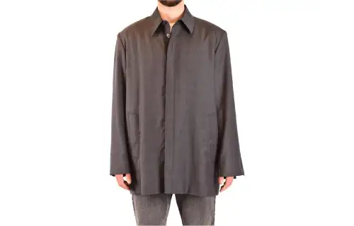 Balenciaga Jackets Men's Gray Lapel Moderate Other