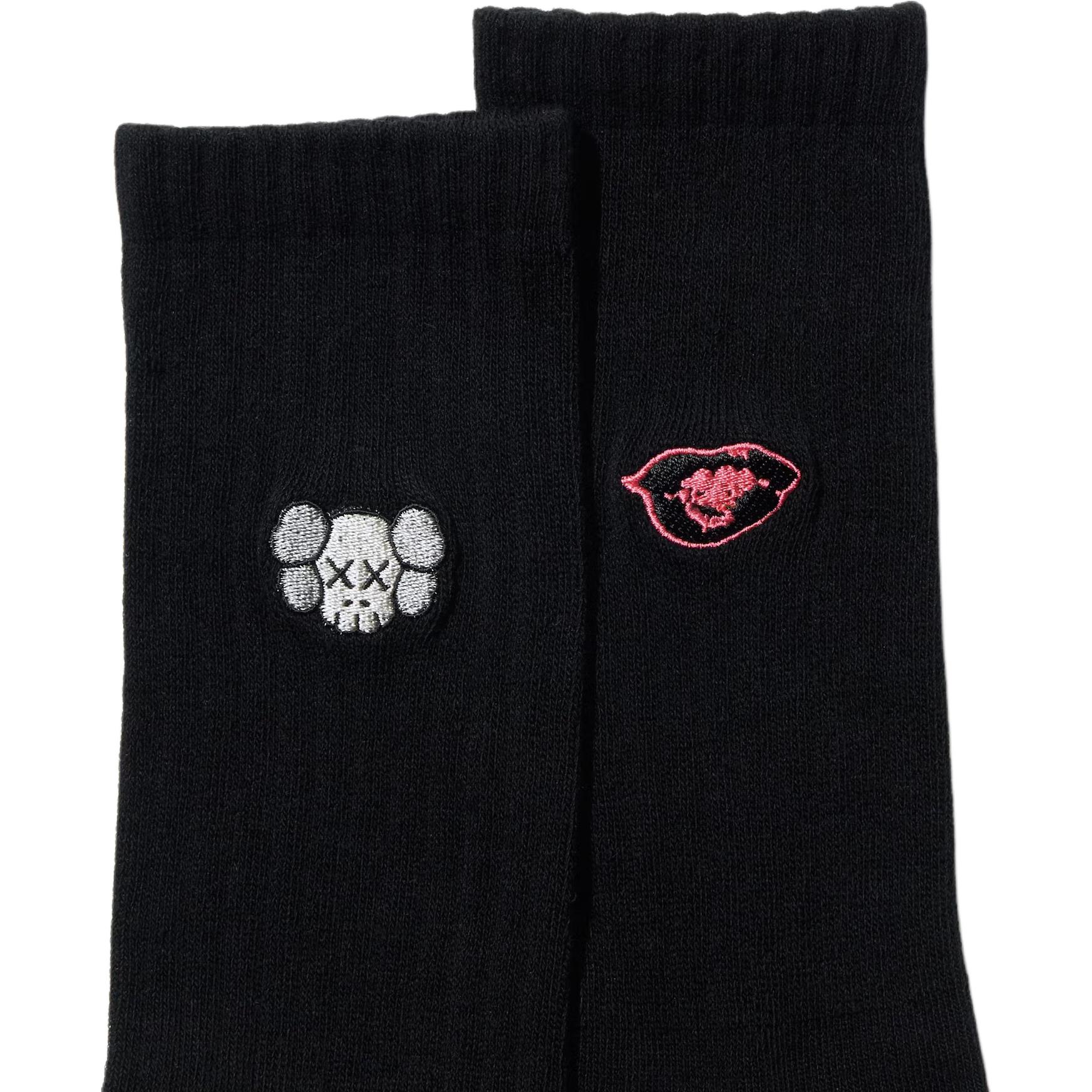 UNIQLO KAWS X WARHOL Crew Socks Unisex 1 Pack Black