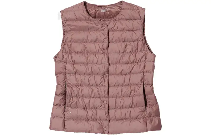 UNIQLO Vests Unisex Peach Pink Crew Neck Thin Other