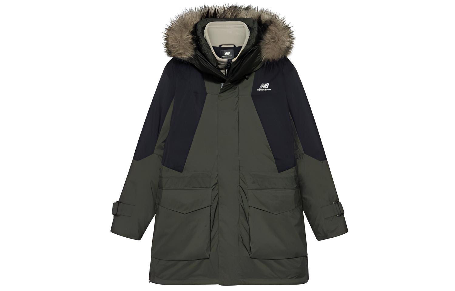 Мужской пуховик New Balance (зеленый)