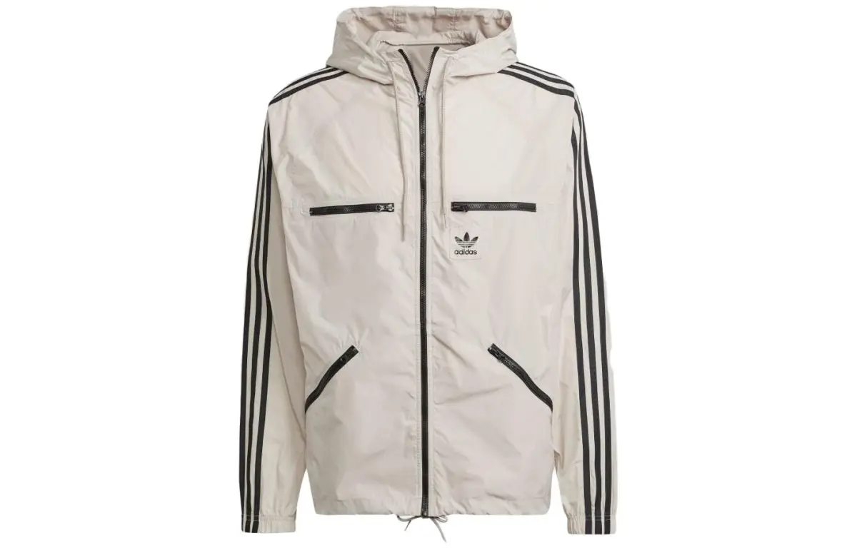 Adidas Originals Jackets Men's Ecru Stand Collar Moderate Other